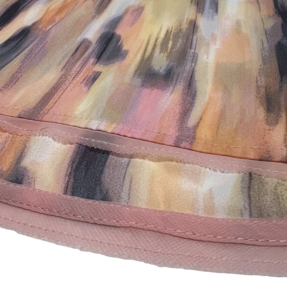 Torrid NEW Georgette Raw Edge Tank Stripe White Purple Pink Yellow 00 Med Lg 10 - Picture 10 of 12